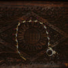 Nose ring with Maroon Stones and Gold & Silver Accents - Additional Image