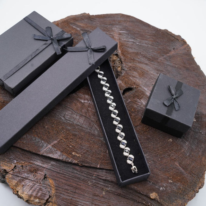 Silver Link Diamond Bracelet